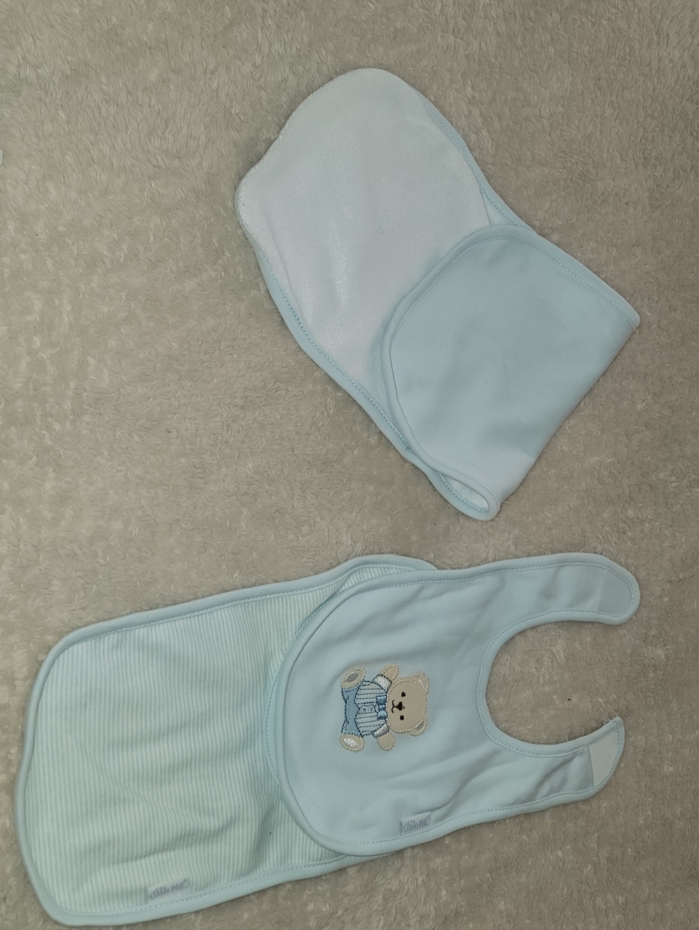 Little Me Teddy bears and sails bibs/burp cloth 0-6m